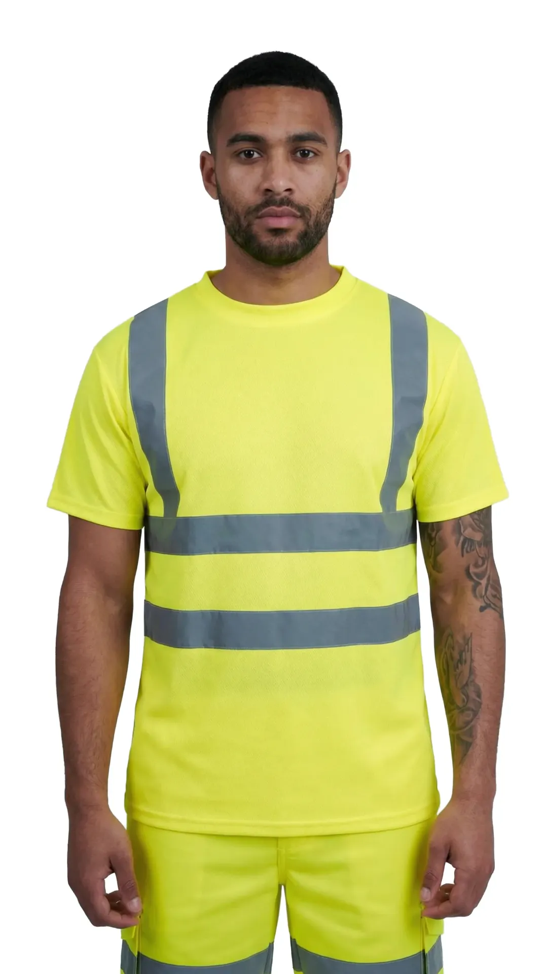 [HV006YES] HV006 Hi-Vis Crew Neck Short Sleeve T-shirt (Yellow, Small)