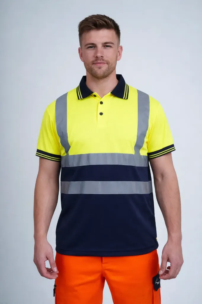 HV318 Hi Vis Two Tone Polo Shirt