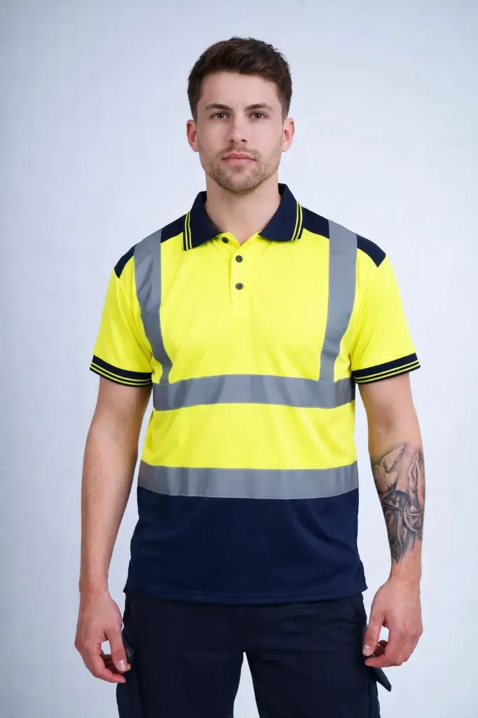 HV322 Hi Vis Two Tone Polo Shirt