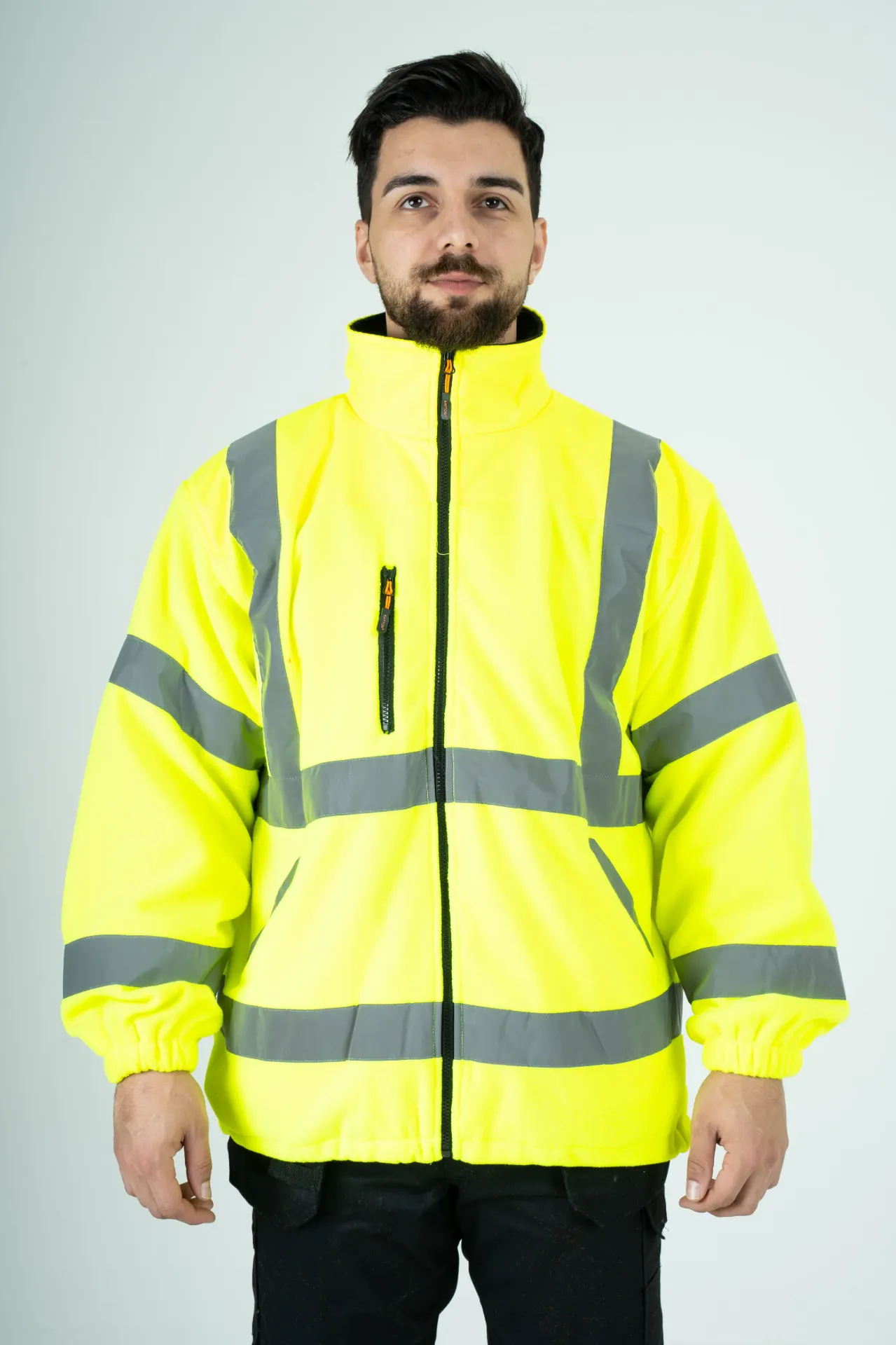 [HV500YES] HV500 Hi Vis Fleece Jacket (Yellow, Small)