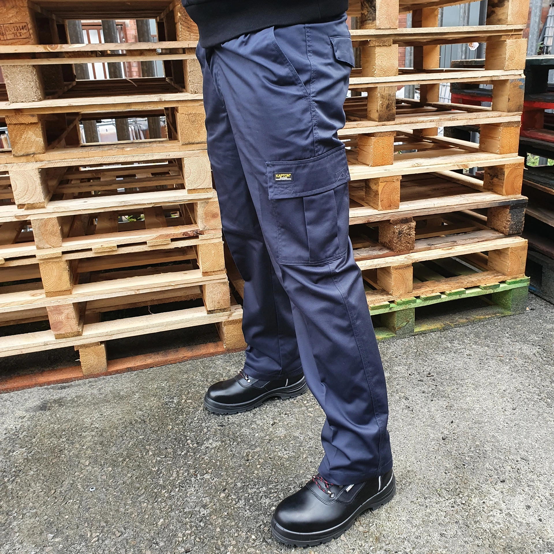 [512BLK3031] 512 Elasticated Cargo Trouser *Discontinued (30, Black)